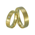 Fashion Nickle Free Gold Plated Solid Brass Couple Wedding Finger Rings Jewelry for Real Gold Rings Samples